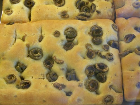Focaccia con le olive